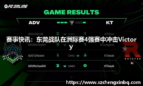 赛事快讯：东莞战队在洲际赛4强赛中冲击Victory